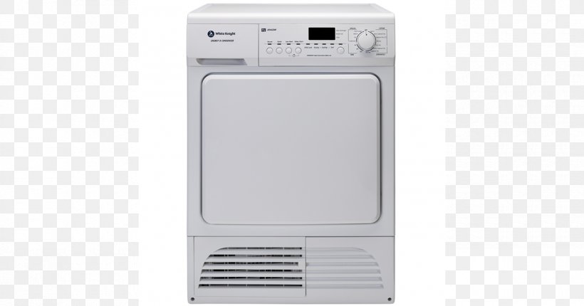 Clothes Dryer White Knight B93G8W 8kg Freestanding Condenser Tumble Dryer White Electronics, PNG, 1200x630px, Clothes Dryer, Condenser, Electronics, Home Appliance, Kilogram Download Free