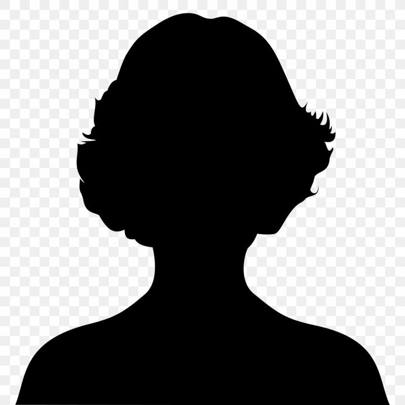 Silhouette Female Portrait Clip Art, PNG, 1024x1024px, Silhouette, Black And White, Drawing, Female, Head Download Free