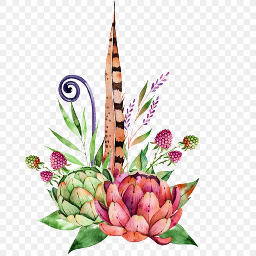 Succulent Plant Flower, PNG, 1000x1000px, Succulent Plant, Color, Drawing, Flora, Floral Design Download Free