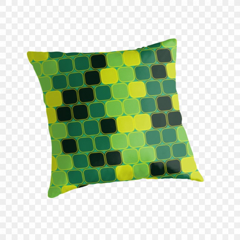 green and gray pillows