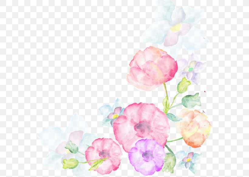 Watercolor Painting Flower, PNG, 574x584px, Microsoft Powerpoint, Blossom, Floral Design, Floristry, Flower Download Free