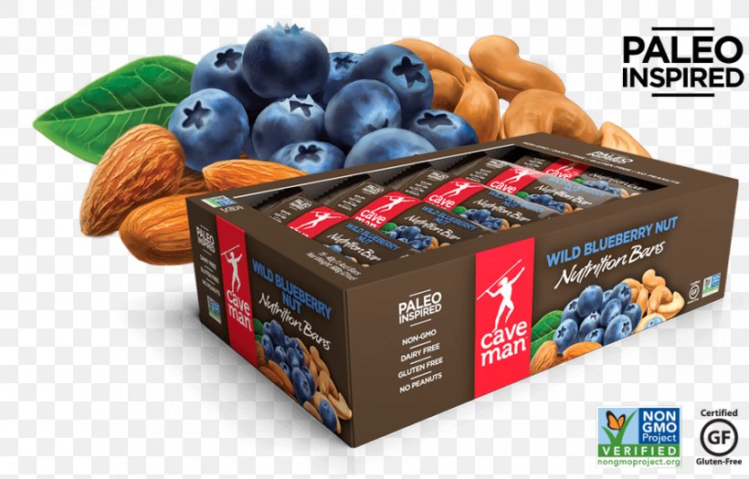 Paleolithic Diet Food Blueberry Caveman Nut, PNG, 903x579px, Paleolithic Diet, Bar, Blueberry, Brand, Caveman Download Free