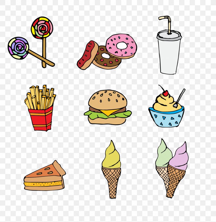 Ice Cream Fast Food Hamburger French Fries Donuts, PNG, 1654x1700px, Ice Cream, Donuts, Drink, Eating, Fast Food Download Free