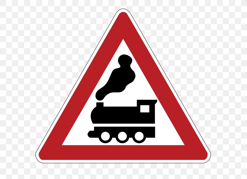 Rail Transport Traffic Sign Road Warning Sign, PNG, 595x595px, Rail Transport, Area, Attention, Brand, Hazard Download Free