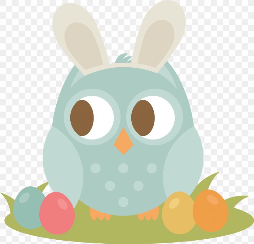 Easter Bunny Owl Clip Art, PNG, 1600x1536px, Easter Bunny, Beak, Bird, Bird Of Prey, Digital Scrapbooking Download Free