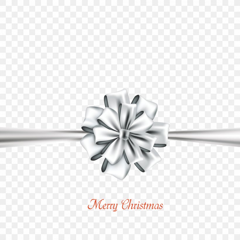 Ribbon Christmas Silver, PNG, 2118x2118px, Christmas, Black And White, Body Jewelry, Christmas Card, Christmas Decoration Download Free