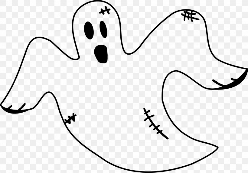 Ghost Halloween Clip Art, PNG, 2020x1405px, Ghost, Area, Black, Black And White, Clothing Download Free
