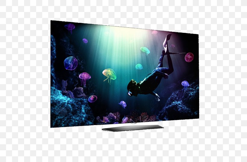 OLED 4K Resolution Ultra-high-definition Television Smart TV, PNG, 533x539px, 4k Resolution, Oled, Aquarium, Display Device, Flat Panel Display Download Free