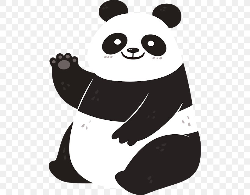 Giant Panda Vector Graphics Bear Clip Art, PNG, 499x640px, Giant Panda, Bear, Blackandwhite, Cartoon, Cuteness Download Free