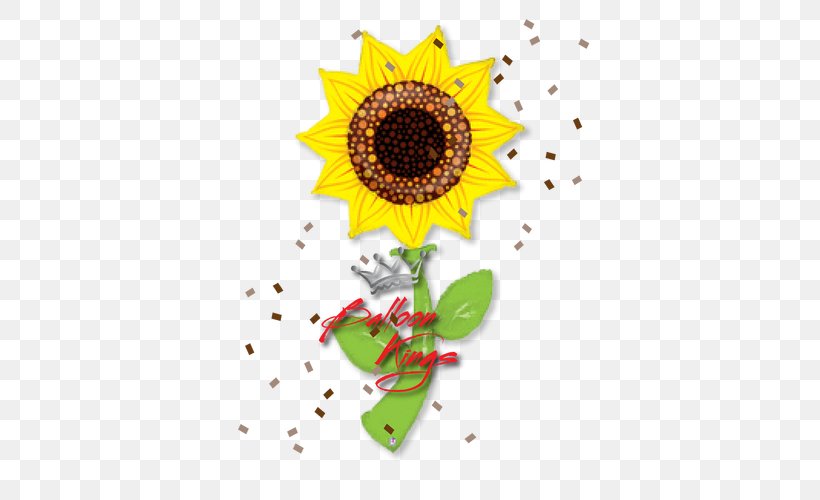 Gas Balloon Clip Art Helium, PNG, 500x500px, Balloon, Asterales, Birthday, Common Sunflower, Daisy Family Download Free