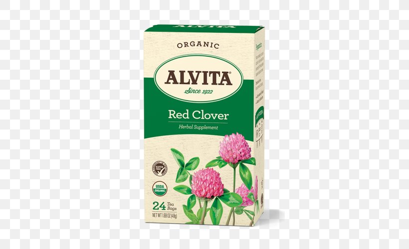 Herbal Tea Organic Food Red Clover Tea Bag, PNG, 500x500px, Tea, Caffeine, Clover, Fennel, Grocery Store Download Free
