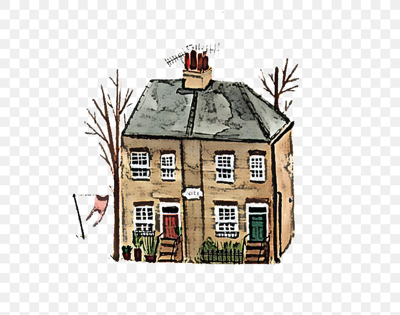 Cartoon Cottage House Building Roof, PNG, 646x646px, Cartoon, Building, Cottage, Facade, Home Download Free