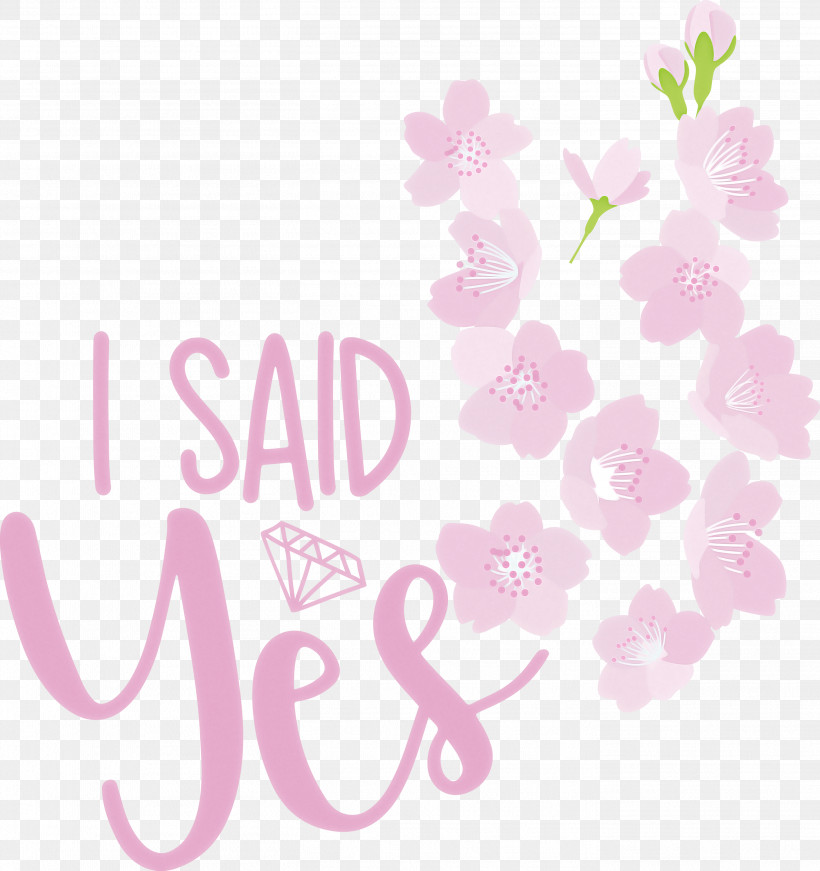 I Said Yes She Said Yes Wedding, PNG, 2824x3000px, I Said Yes, Biology, Cherry Blossom, Floral Design, Flower Download Free