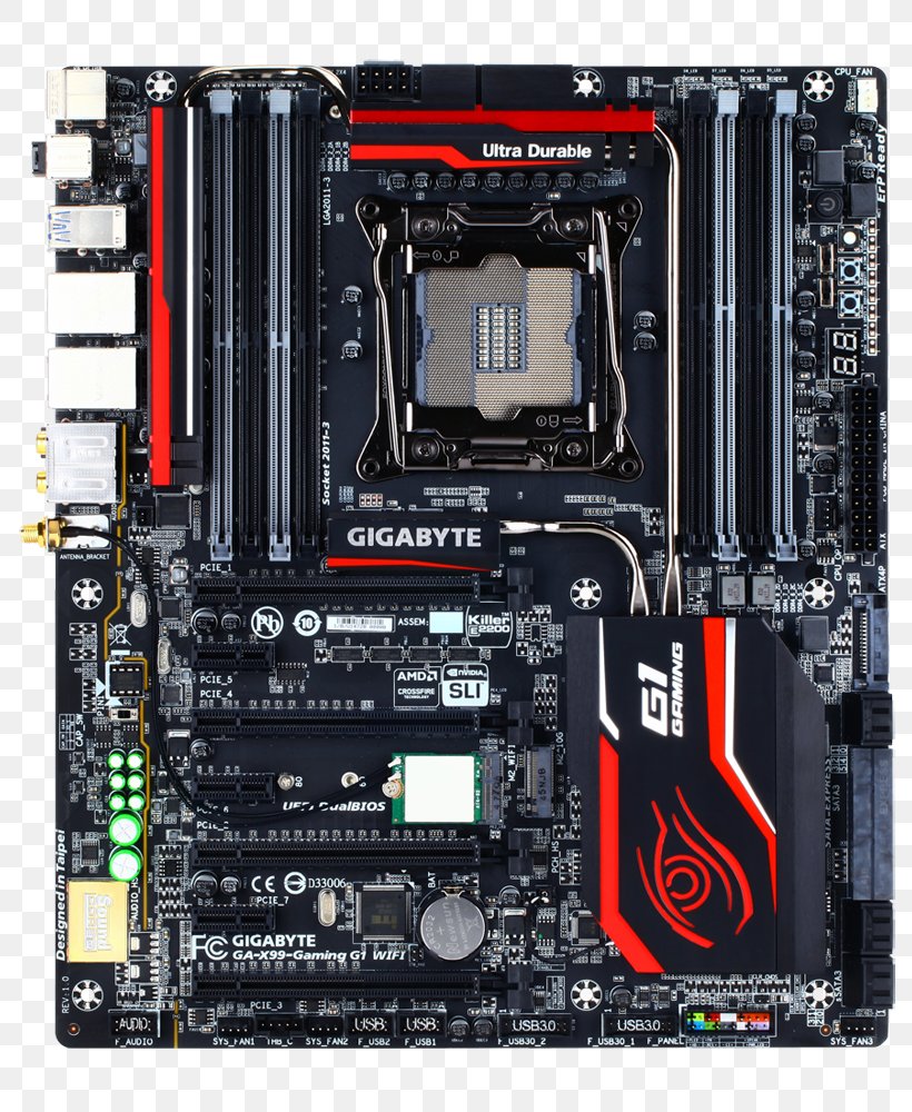 Intel X99 Motherboard LGA 2011 Gigabyte Technology, PNG, 808x1000px, Intel, Amd Crossfirex, Atx, Central Processing Unit, Computer Download Free