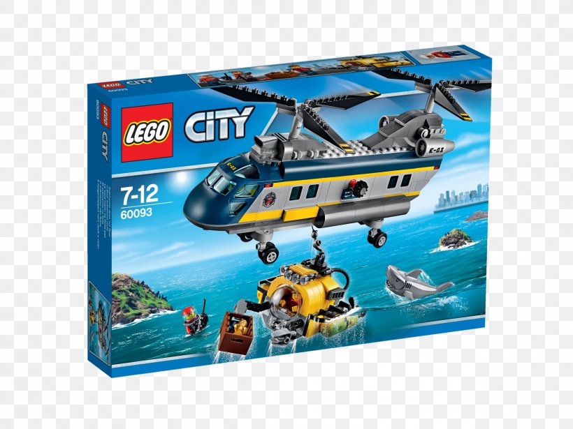 LEGO 60093 Deep Sea Helicopter Lego City, PNG, 2400x1800px, Helicopter, Deep Sea, Deepsea Exploration, Lego, Lego City Download Free