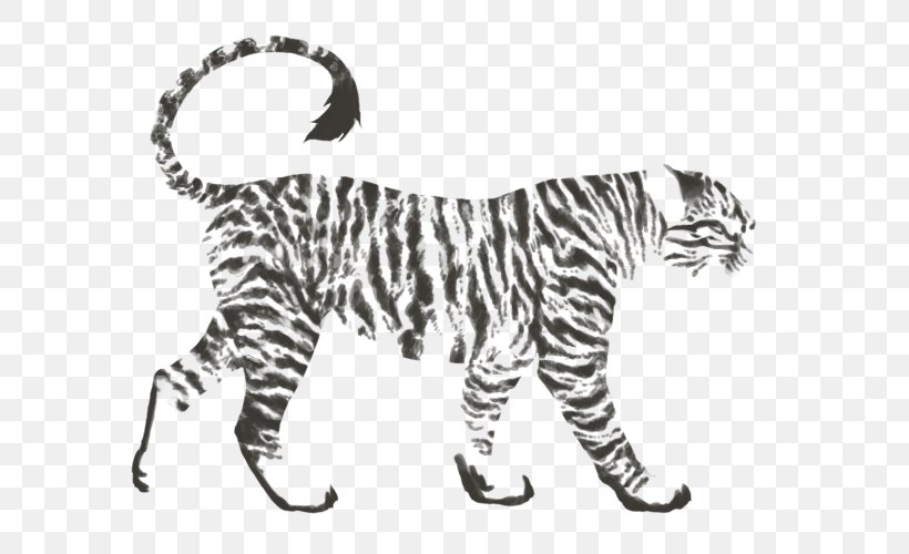 Tiger Lion Felidae Cat Cheetah, PNG, 640x500px, Tiger, Animal Figure, Bengal Tiger, Big Cats, Blackandwhite Download Free