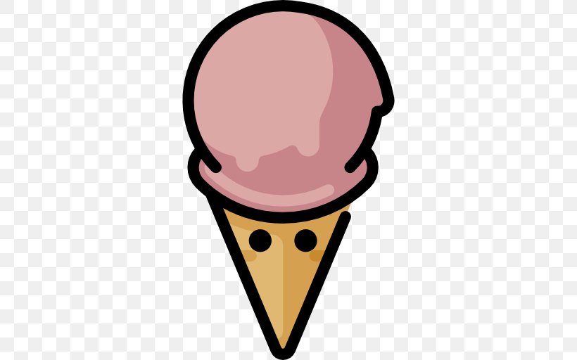 Ice Cream Cones Line Clip Art, PNG, 512x512px, Ice Cream Cones, Cone, Food, Ice Cream Cone, Smile Download Free