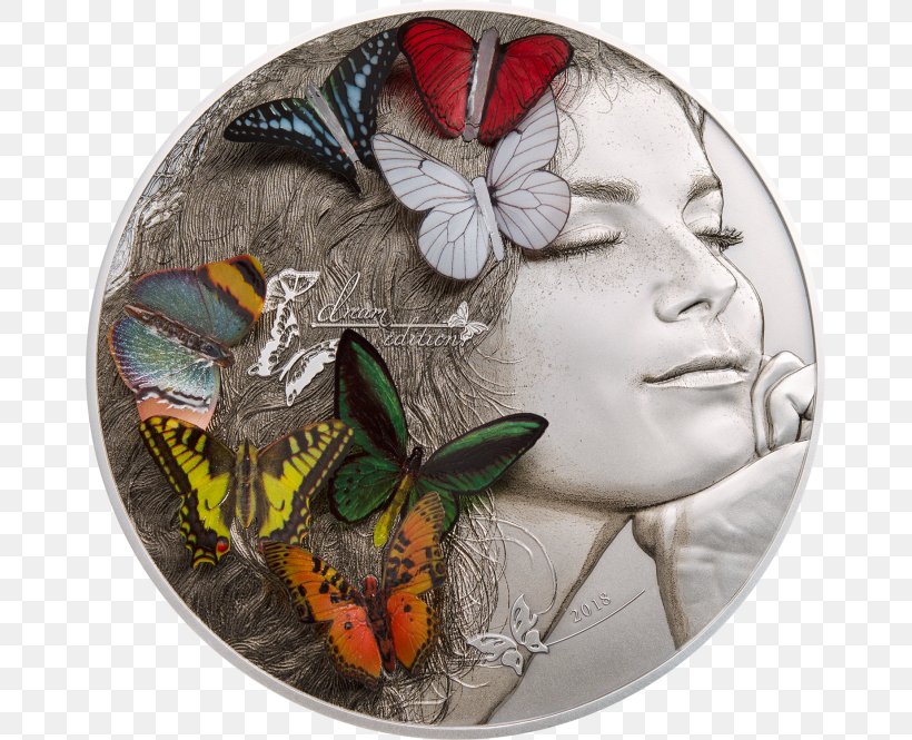 Butterfly Silver Coin Hobart's Red Glider, PNG, 665x665px, Butterfly, Coin, Coin Collecting, Collecting, Commemorative Coin Download Free