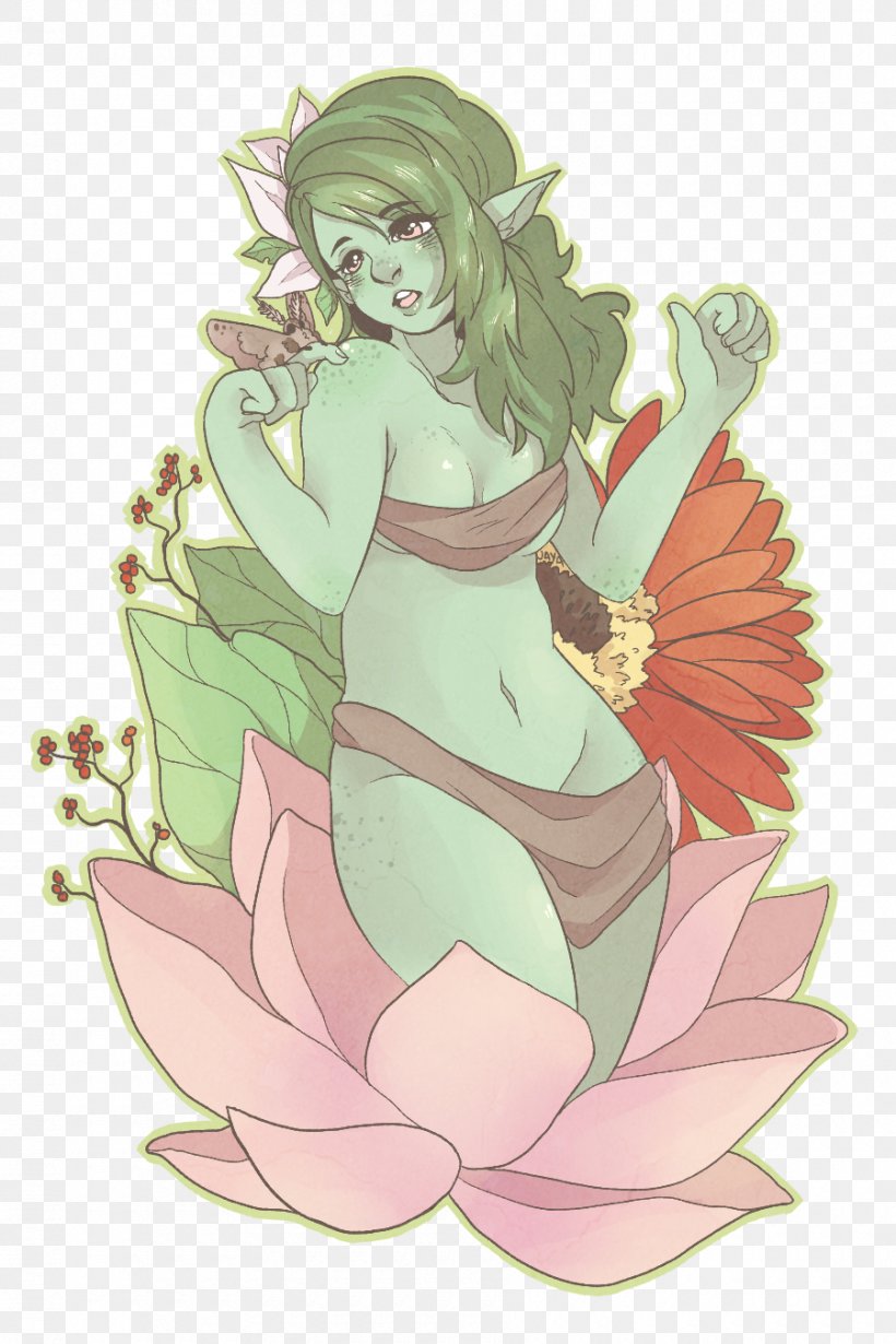 Fairy Dryad Drawing Sketch, PNG, 900x1350px, Watercolor, Cartoon, Flower, Frame, Heart Download Free