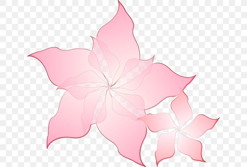 Pink Flower Cartoon, PNG, 640x556px, Watercolor, Flower, Flowering Plant, Hibiscus Flower Transparent, Leaf Download Free