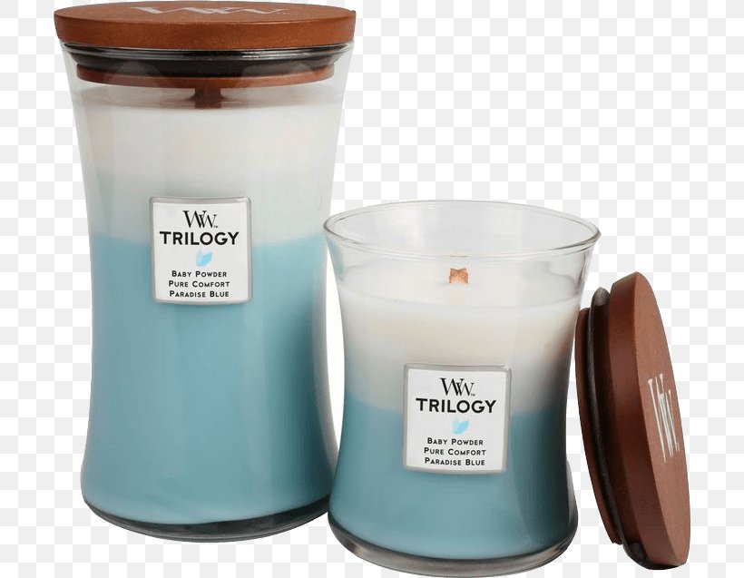 WoodWick Fresh And Clean Trilogy Candle WoodWick Candle Large Doftljus, PNG, 702x637px, Candle, Baby Powder, Candle Wick, Doftljus, Glass Download Free