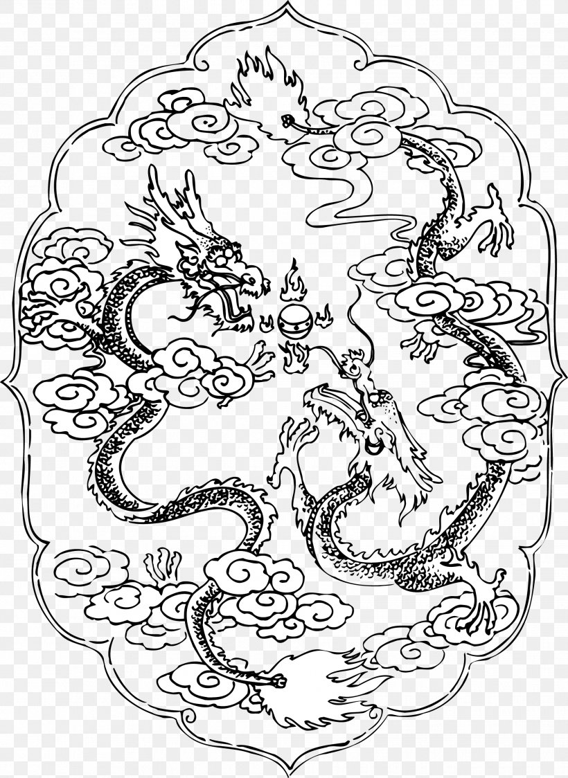 Vector Graphics Chinese Dragon China Image Art, PNG, 1962x2690px, Chinese Dragon, Art, China, Coloring Book, Dragon Download Free
