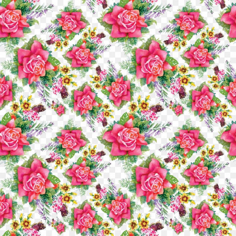 Garden Roses Download Pattern, PNG, 1000x1000px, Garden Roses, Annual Plant, Beach Rose, Cut Flowers, Embroidery Download Free