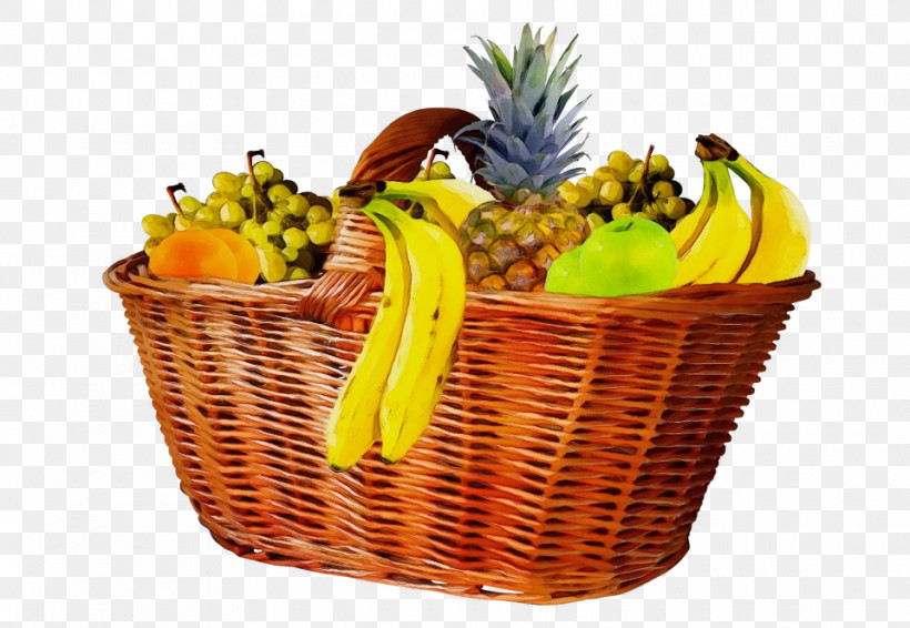 Pineapple, PNG, 960x663px, Watercolor, Basket, Flowerpot, Grass, Hamper Download Free