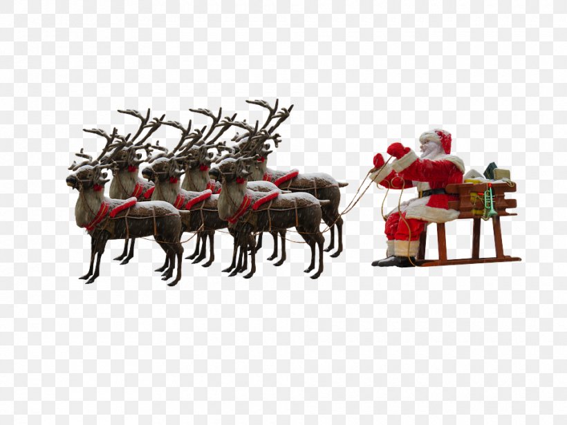 Santa Claus, PNG, 960x720px, Reindeer, Christmas Ornament, Deer, Elk, Fictional Character Download Free