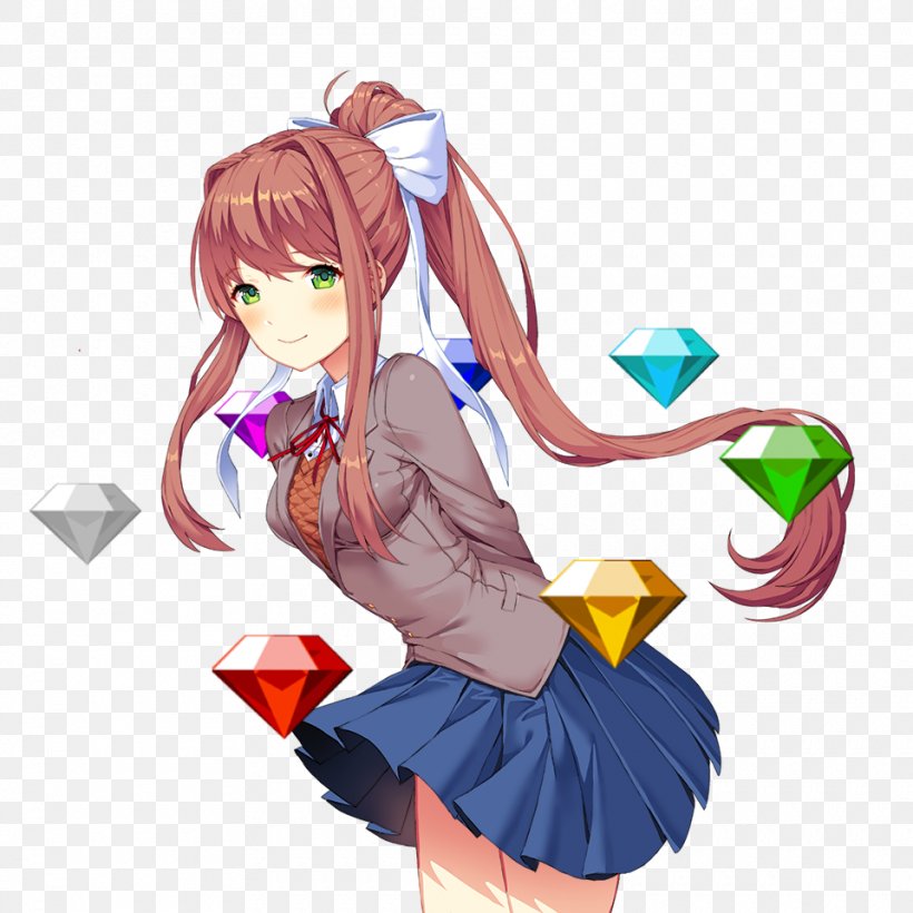 Doki Doki Literature Club! YouTube Chaos Emeralds Video Game, PNG, 960x960px, Watercolor, Cartoon, Flower, Frame, Heart Download Free