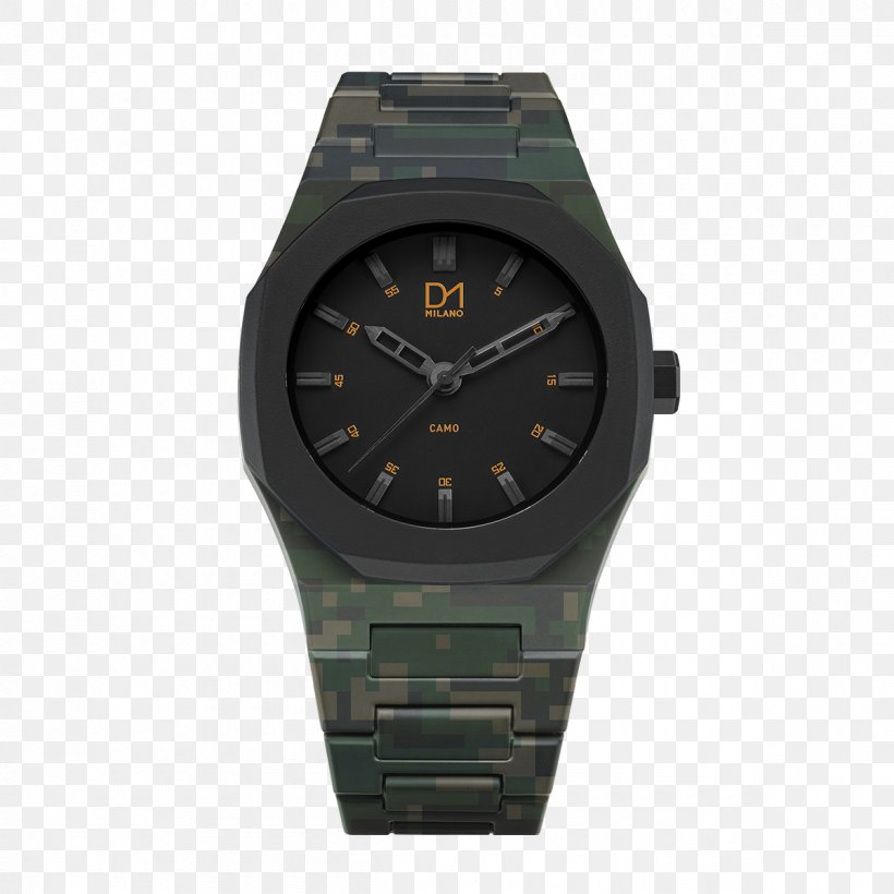 Watch Strap D1 Milano Camouflage Clock, PNG, 1200x1200px, Watch, Bracelet, Brand, Camouflage, Clock Download Free