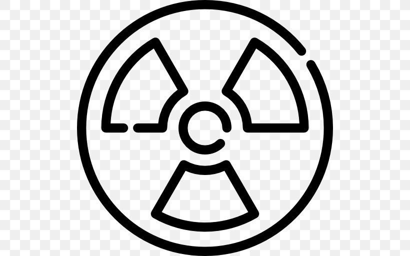 Radiation Radioactive Decay Clip Art, PNG, 512x512px, Radiation, Area, Background Radiation, Black And White, Brand Download Free