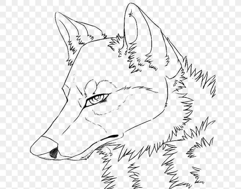 Line Art Gray Wolf Drawing DeviantArt Painting, PNG, 647x645px ...