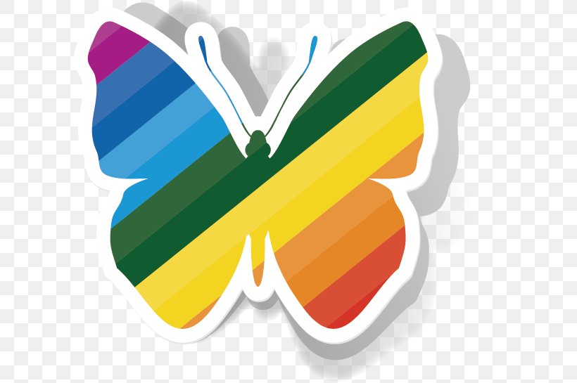 Butterfly Euclidean Vector Icon, PNG, 610x545px, Butterfly, Animation, Logo, Moths And Butterflies, Pollinator Download Free