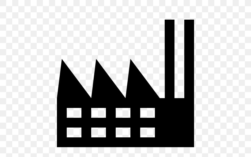 Factory Industry Construction Symbol Company, PNG, 512x512px, Factory, Area, Black, Black And White, Brand Download Free