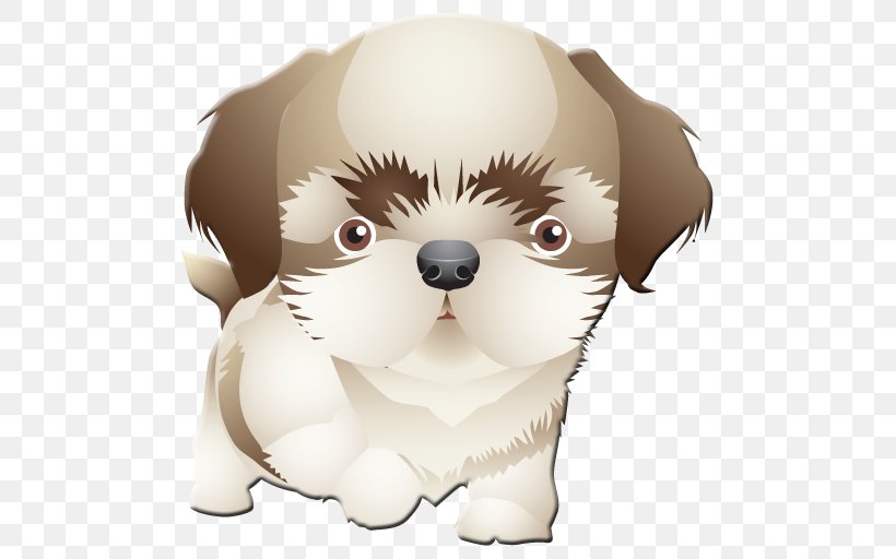 Puppy Dog Breed Shih Tzu Drawing Clip Art, PNG, 512x512px, Puppy, Breed Group Dog, Carnivoran, Cartoon, Companion Dog Download Free