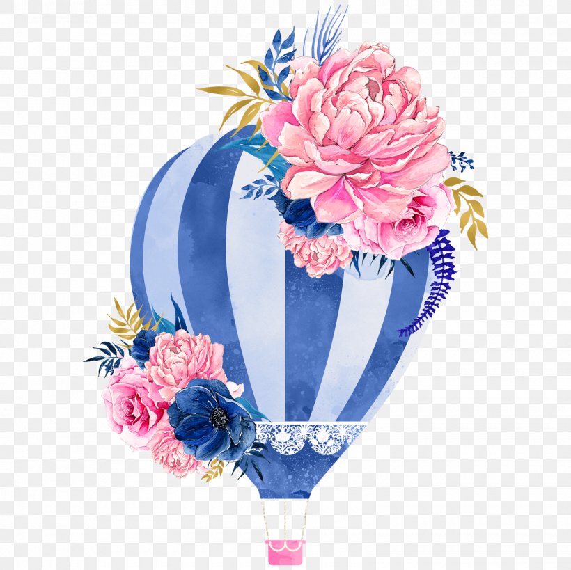 Watercolor Painting Hot Air Balloon Watercolour Flowers, PNG, 1600x1600px, Watercolor Painting, Art, Balloon, Cut Flowers, Floral Design Download Free