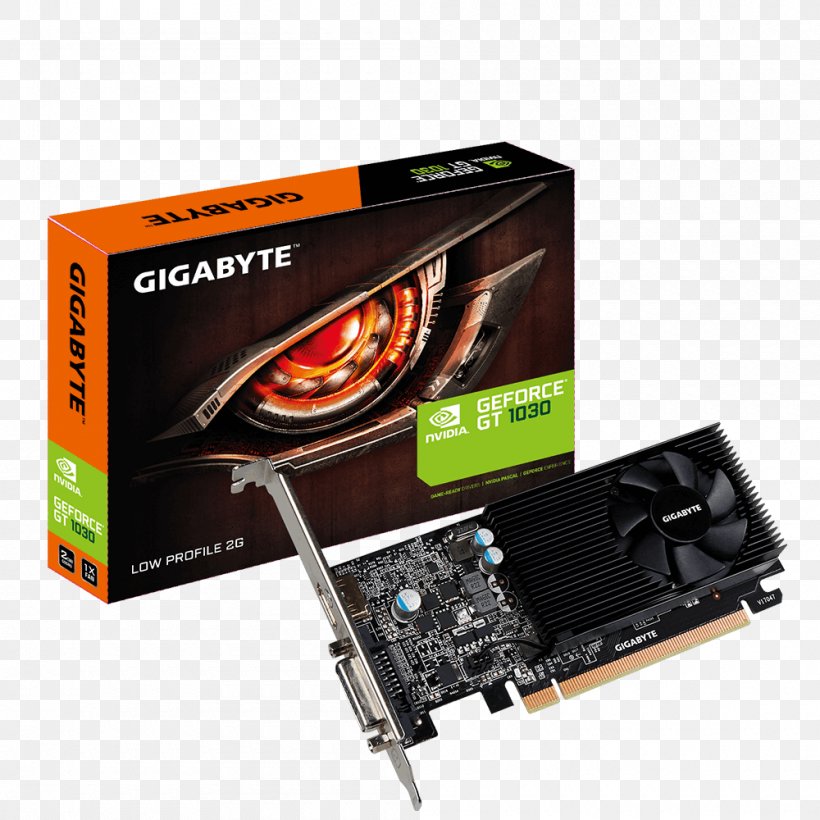 Graphics Cards & Video Adapters Gigabyte Technology GDDR5 SDRAM GeForce Computer, PNG, 1000x1000px, Graphics Cards Video Adapters, Cable, Computer, Computer Component, Computer Cooling Download Free