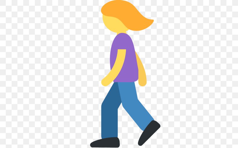 Emojipedia Walking Day Woman, PNG, 512x512px, Emoji, Emojipedia, Hand, Human Behavior, Human Skin Color Download Free