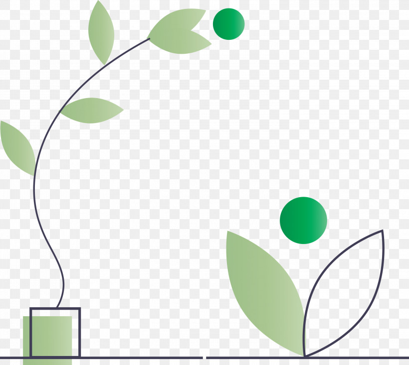 Green Leaf Line Plant Tree, PNG, 3000x2684px, Modern Art, Circle, Flower, Green, Leaf Download Free