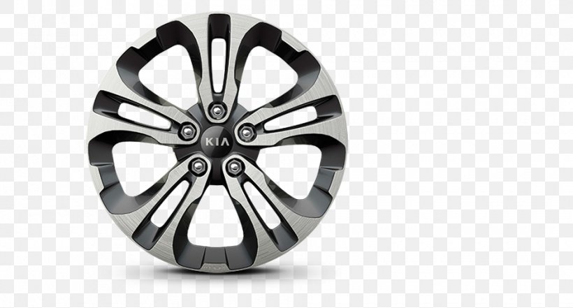 Alloy Wheel Kia Motors Car Hyundai Santa Fe, PNG, 940x506px, Alloy Wheel, Auto Part, Automotive Tire, Automotive Wheel System, Black And White Download Free