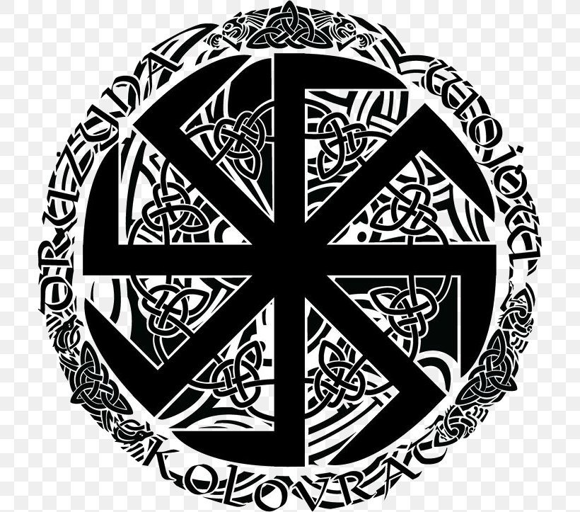 Slavs Symbol Norse Mythology Kolovrat Runes, PNG, 713x723px, Slavs, Black And White, Culture, Early Slavs, Germanic Peoples Download Free