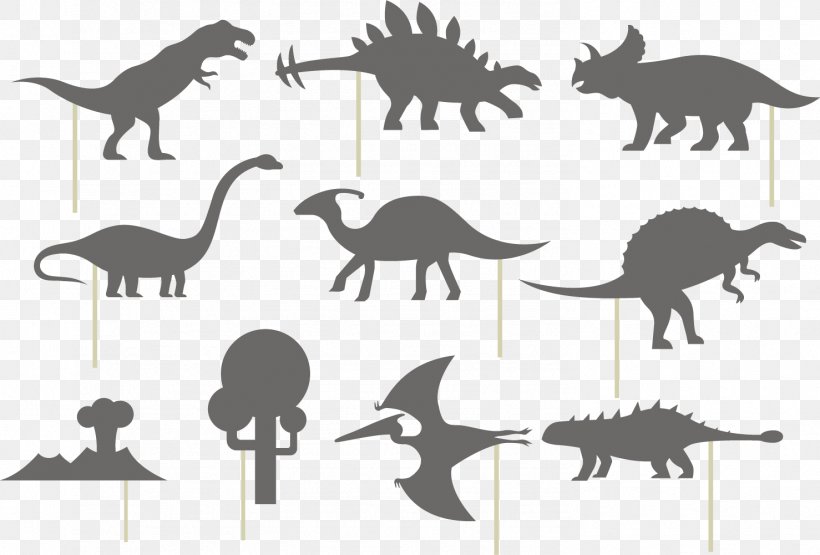 Stegosaurus Dinosaur Silhouette Tyrannosaurus, PNG, 1478x1001px, Stegosaurus, Art, Black And White, Carnivoran, Cat Download Free