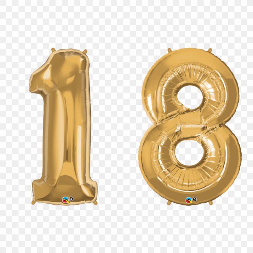 Balloon Gold Number Shape Quantity, PNG, 1000x1000px, Balloon, Atmosphere Of Earth, Birthday, Brass, Foil Download Free