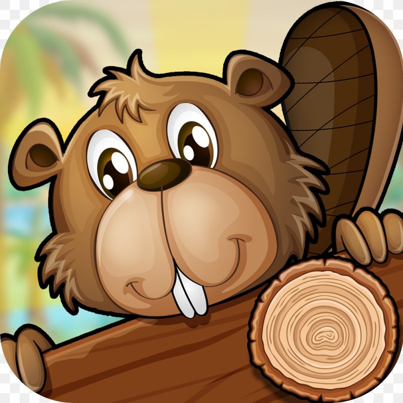 Beaver Bear Mammal Rodent Cat, PNG, 1024x1024px, Watercolor, Cartoon, Flower, Frame, Heart Download Free