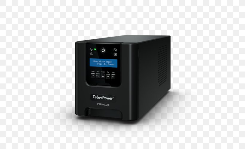 CyberPower Professional Tower PR3000ELCDSL Line-interactive UPS CyberPower Professional Series PR1000ELCD UPS, PNG, 500x500px, Ups, Apc Smartups 1000va, Computer Component, Data Storage Device, Electricity Download Free