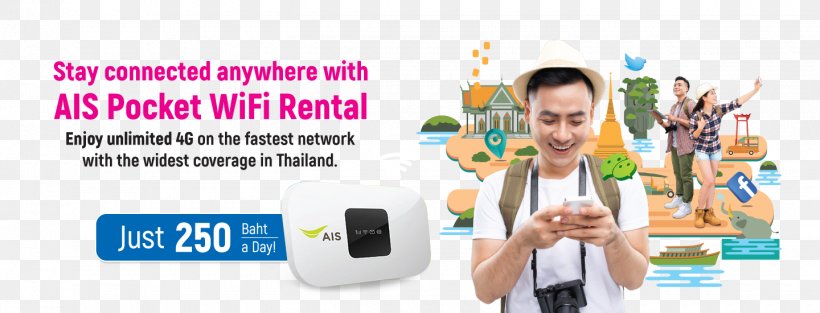 Pocket WiFi Thailand Advanced Info Service Brand 4G, PNG, 1440x550px, Pocket Wifi, Advanced Info Service, Brand, Computer Network, Emphyteusis Download Free