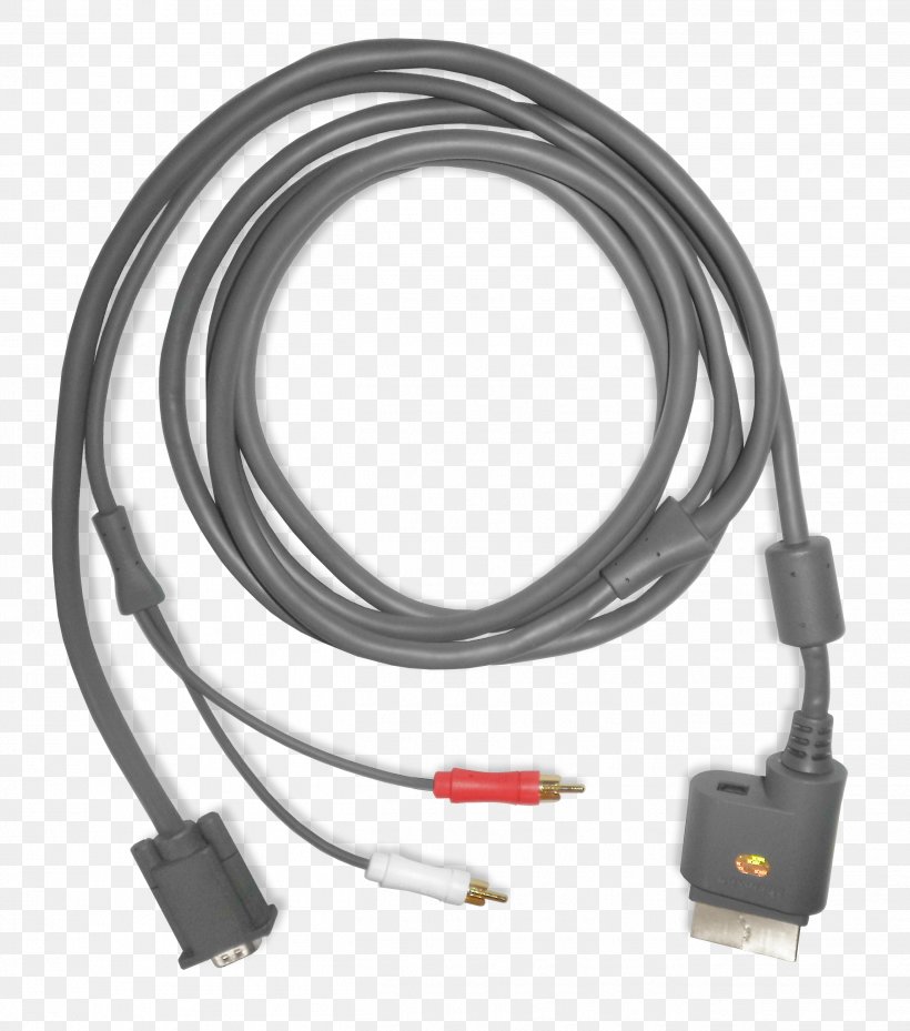 Xbox 360 Electrical Cable VGA Connector Wire, PNG, 2626x2976px, Xbox 360, Cable, Computer Monitors, Data Transfer Cable, Electrical Cable Download Free