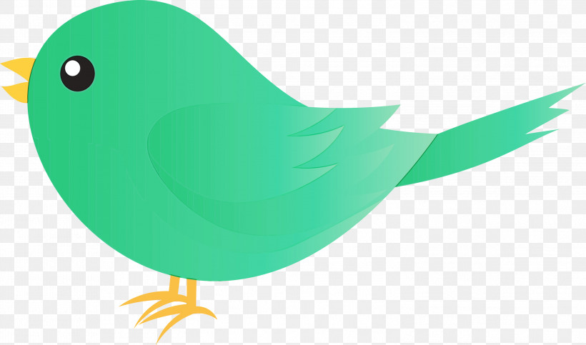 Green Bird Beak Perching Bird Songbird, PNG, 2999x1767px, Watercolor Bird, Beak, Bird, Green, Paint Download Free