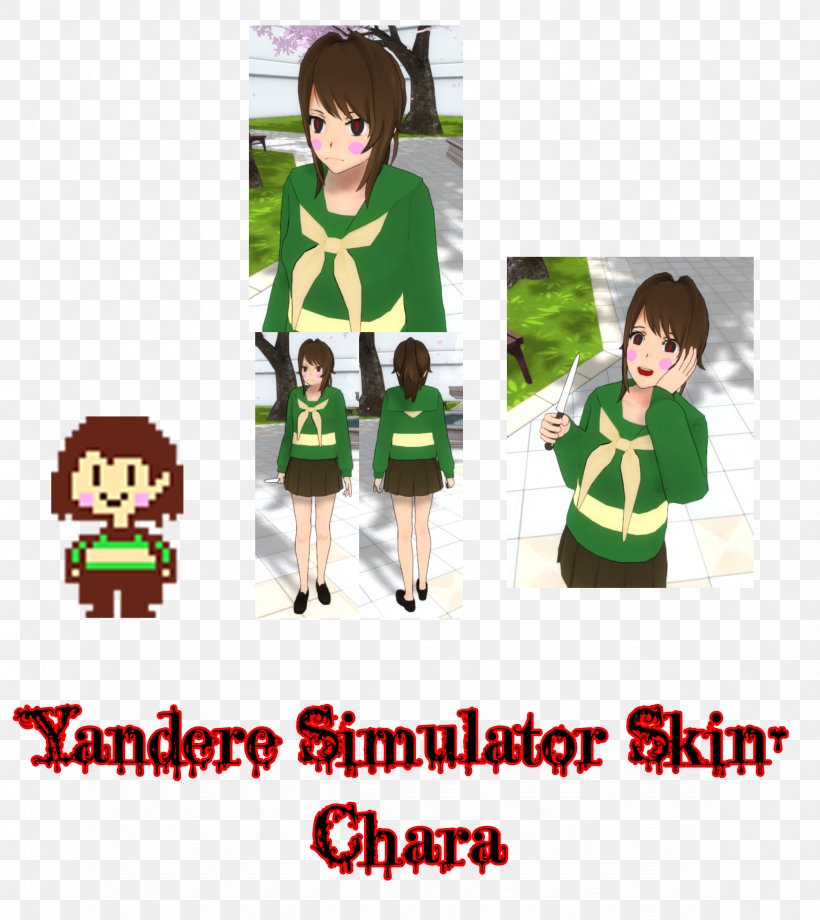 Yandere Simulator Undertale Minecraft Skin, PNG, 2352x2640px, Yandere Simulator, Cartoon, Child, Clothing, Drawing Download Free